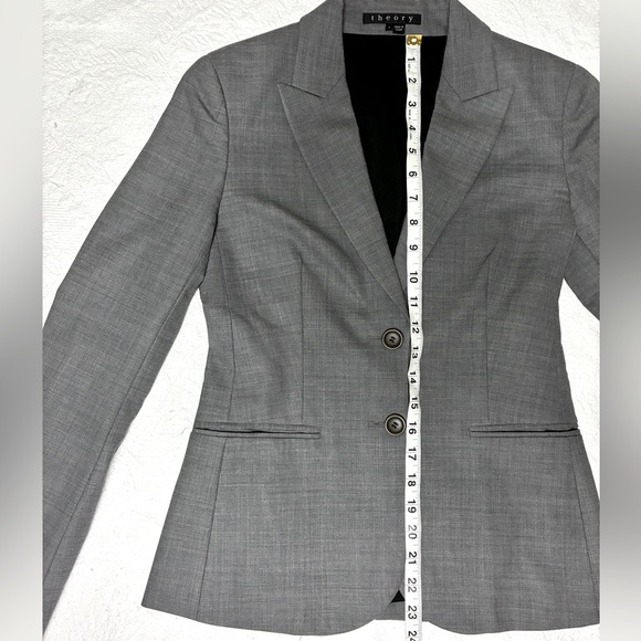 Theory Nichelle Broadway Wool Blend Blazer Jacket Coat Size 0 - Picture 5 of 15